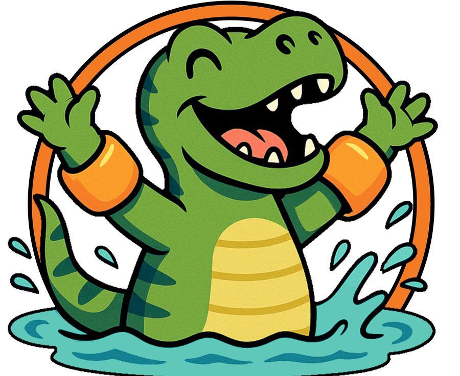 Dinosaur Swim Club logo badge